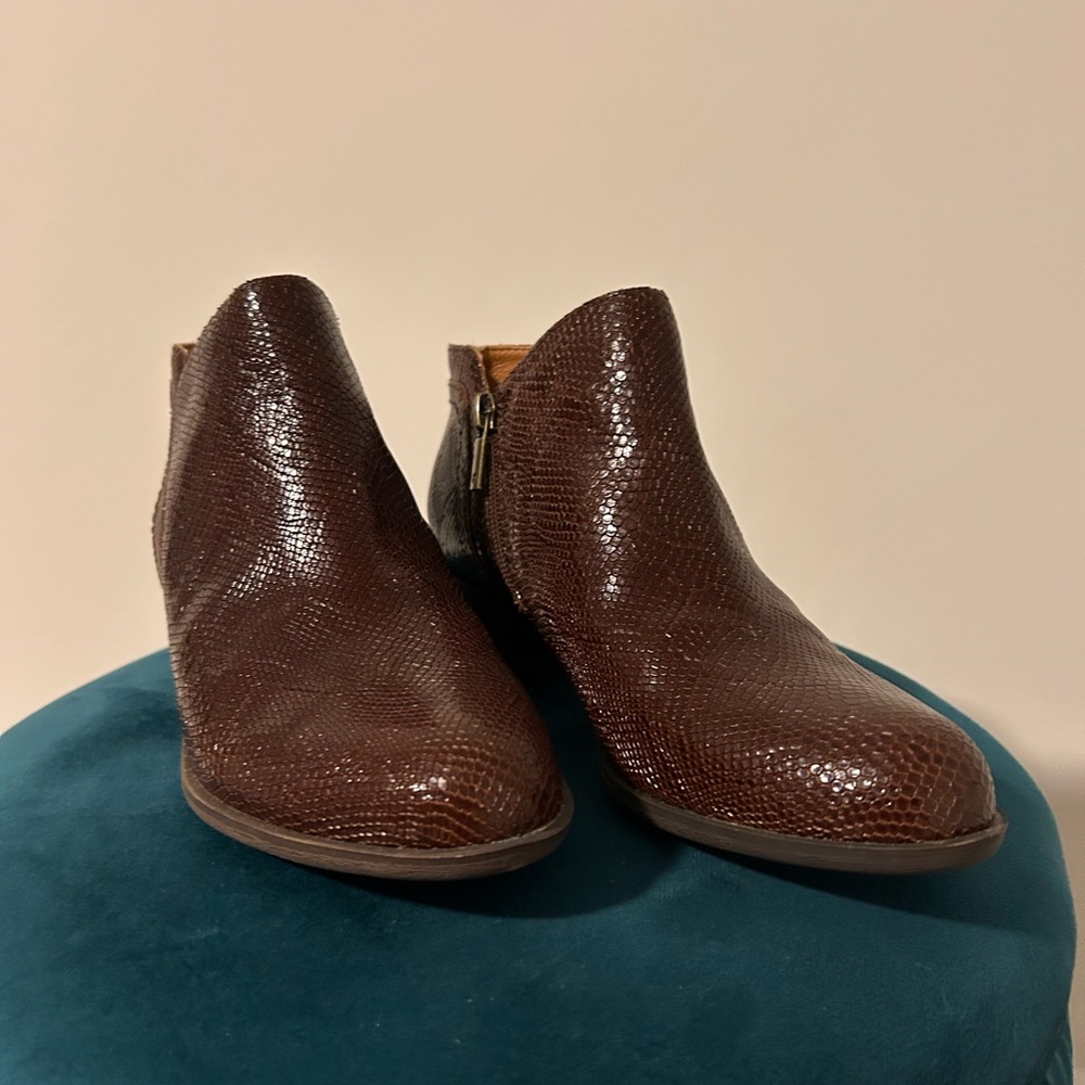 Lucky Brand Dark Brown Ankle Booties